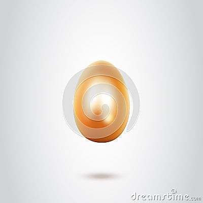 Golden egg on white background vector illustration Vector Illustration
