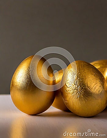 Golden Eggs Stock Photo