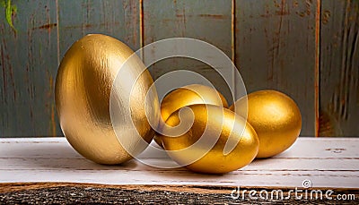 Golden Eggs Stock Photo