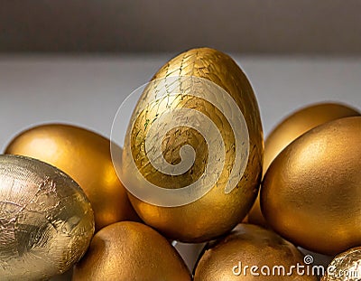 Golden Eggs Stock Photo