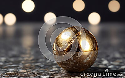 Golden Elegance Marble Stone Texture with Semi-Precious Elements and Gold Accents Stock Photo