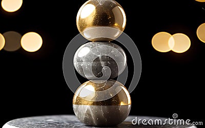 Golden Elegance Marble Stone Texture with Semi-Precious Elements and Gold Accents Stock Photo