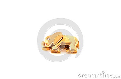 Golden elephant with diamonds Cartoon Illustration