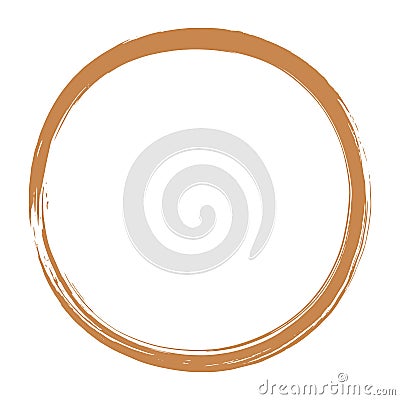 Golden Enso Zen Circle Brush Vector Illustration Vector Vector Illustration