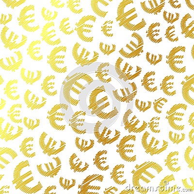 Golden euro background Stock Photo