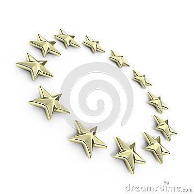 Golden European 3d Stars Royalty Free Stock Photo - Image: 11978235