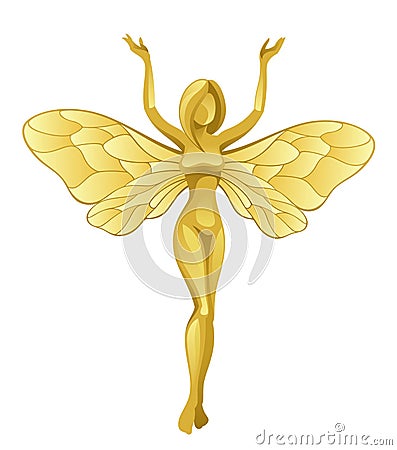 Golden fairy Vector Illustration