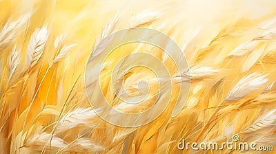 Golden Fields of Rotten Beauty: A Heavenly Display of White Flow Stock Photo