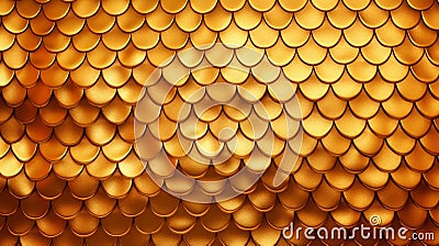 Golden fish scales, textured background. Snake, lizard, reptile gold skin. Luxurious golden sequins. Concepts of luxury Stock Photo