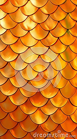 Golden fish scales, textured background. Snake, lizard, reptile gold skin. Luxurious golden sequins. Concepts of luxury Stock Photo