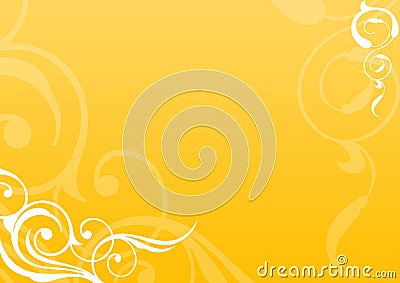 Golden Floral background Stock Photo