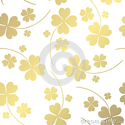 Golden floral pattern Vector Illustration