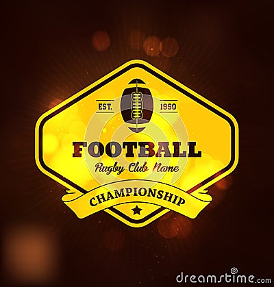 Golden Football Championship Logo Sport Vector Illustration