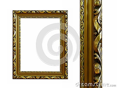 Golden frame. Stock Photo