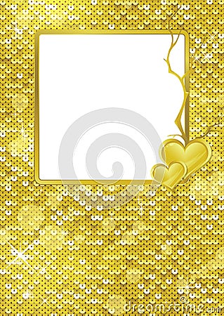 Golden frame Cartoon Illustration