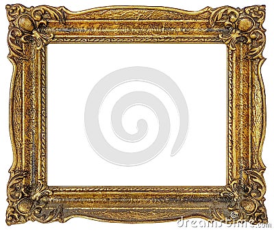 Golden Frame Cutout Stock Photo