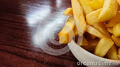 Cooked Fries Chips Stock Photo