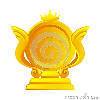 Golden game reward icon. Award frame for game icon Vector Illustration