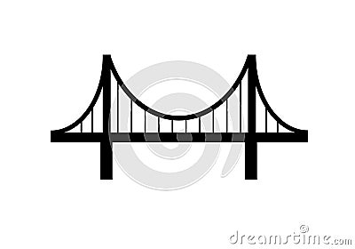 Golden Gate Bridge bulding San Francisco graphic Vector Illustration