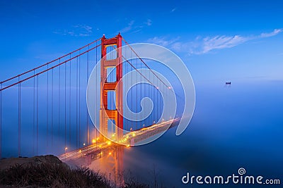 Golden Gate Bridge & Clouds Stock Photo