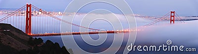 Golden Gate Bridge panoramic Stock Photo