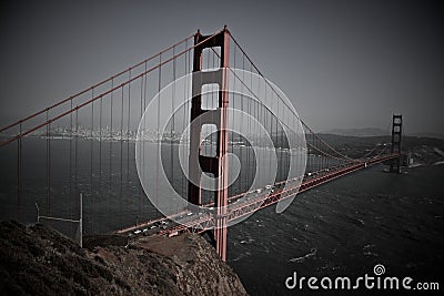 Golden Gate Bridge the RED Stock Photo