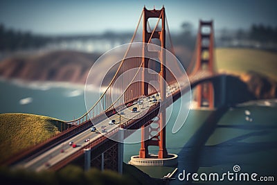 Golden Gate Bridge in San Francisco. Perfect for travel posters. Stock Photo