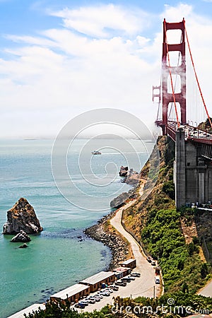 Golden Gate Bridge - View from Vista Point Stock Photo