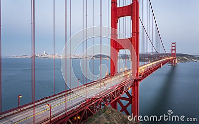 Golden Gate bridge from Vista Point Stock Photo