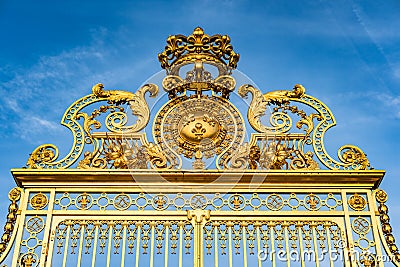 Golden Gate Palace Of Versailles. Stock Photo