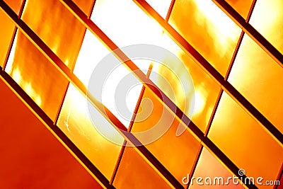 Golden glass pattern Stock Photo