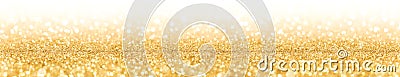 Golden Glitter With Sparkle Of Lights Stock Photo