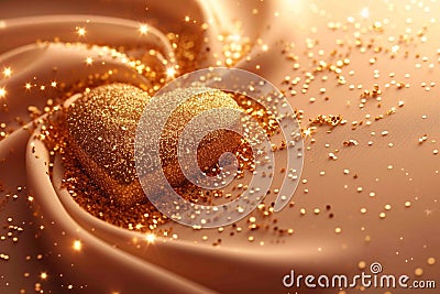 Golden glitter sprinkled around, adding a touch of festive elegance Stock Photo