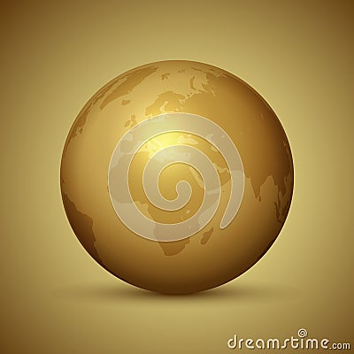 Golden globe background design Vector Illustration