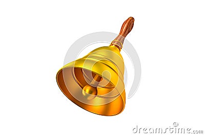 Golden Hand Bell Stock Photo