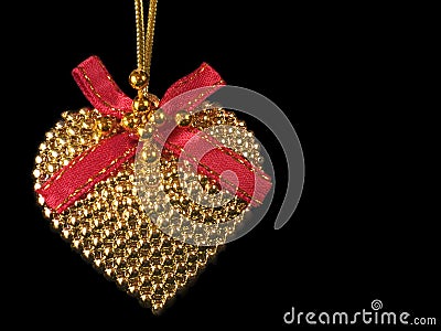 Golden Heart Stock Photo