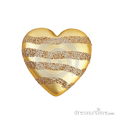 Golden heart Stock Photo