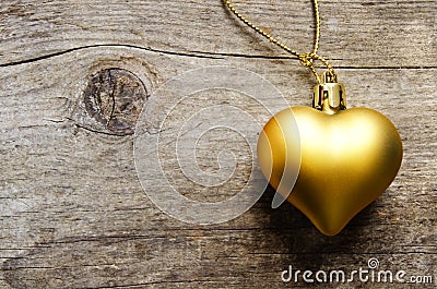 Golden heart Stock Photo