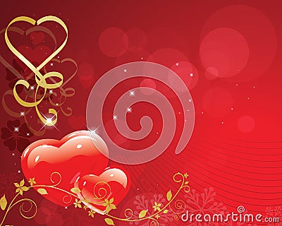 Golden Heart Stock Photo