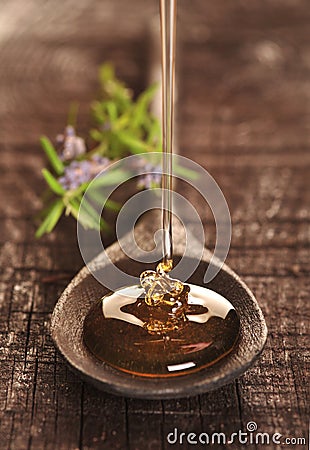 Golden honey Stock Photo