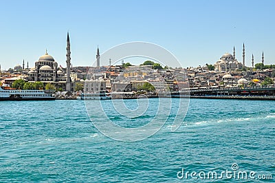 Golden Horn Bay, View of the old city of Istanbul, Turkey Stock Photo