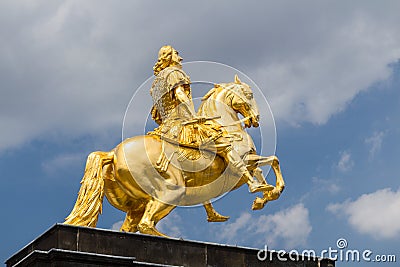 Golden horse Stock Photo