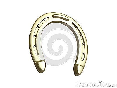 Golden horseshoe Stock Photo