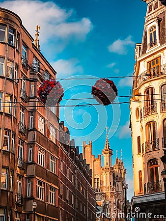 golden hour in brussels Stock Photo