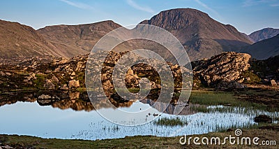 Golden hour at Great Gable Stock Photo