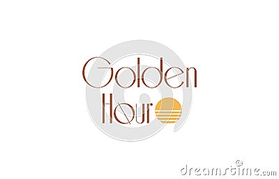 Golden Hour, Logo Design Vector Illustration