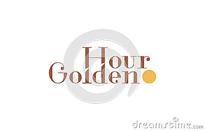 Golden Hour, Logo Design Vector Illustration