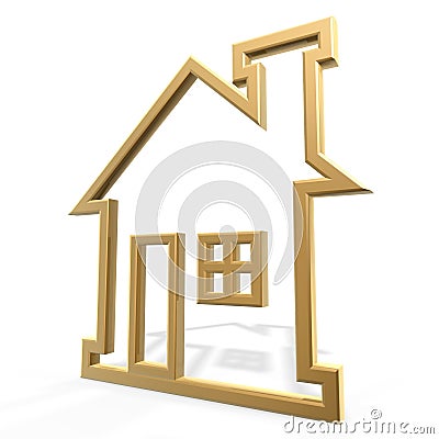 Golden house Stock Photo