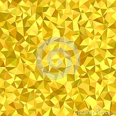 Golden irregular triangle mosaic background Vector Illustration