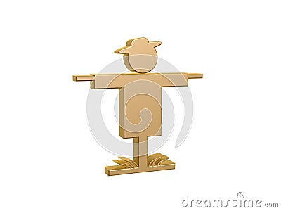 Golden jackstraw symbol Stock Photo